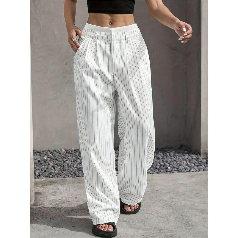 Fashion Fashion Casual High Waist Straight-Leg Pants Women's Suit Pants Casual Pants Trousers Women