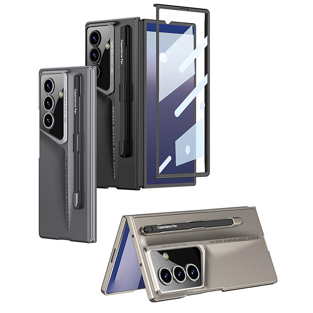 GKK For Samsung Galaxy Z Fold7 5G Case with Stylus PC+Tempered Glass Slim Phone Cover