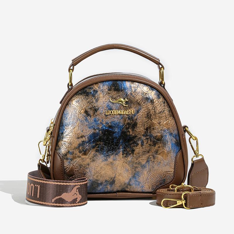 

Pillow bag women s bag genuine three-layer women s messenger bag women s new fashionable soft leather shoulder bag синий