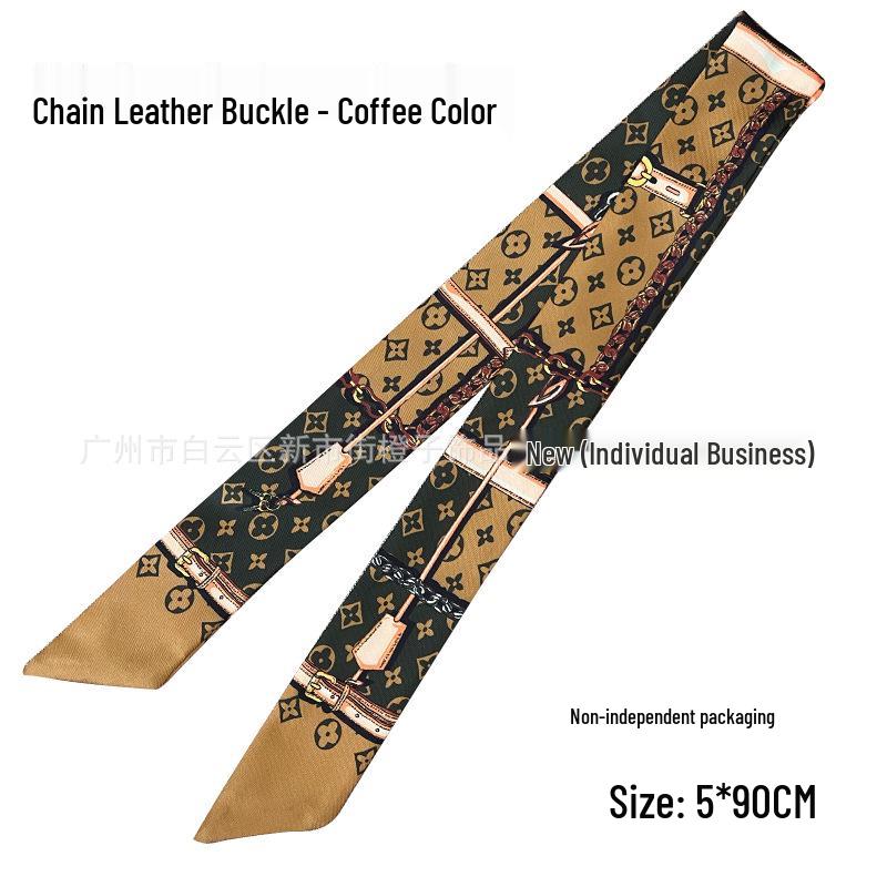 Silk Scarf Accessory: Long Ribbon for Bag, Headband, or Hair Tie