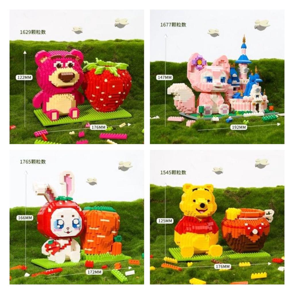 Strawberry Bear Building Block Pen Holder Abs Plastic Toy For 3c Configuration 14+