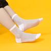 Socks Men's Cotton Midsole Summer Mesh Socks Thin Women's Short Tube Mesh Breathable Sweat Absorbing White Boat Socks