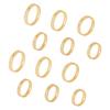 12Pcs 6 Size Crystal Rhinestone Ring, Grooved Finger Rings Set, Stainless Steel Jewelry for Women, Golden,  Inner Diameter: 16~21.2mm, 2Pcs/size