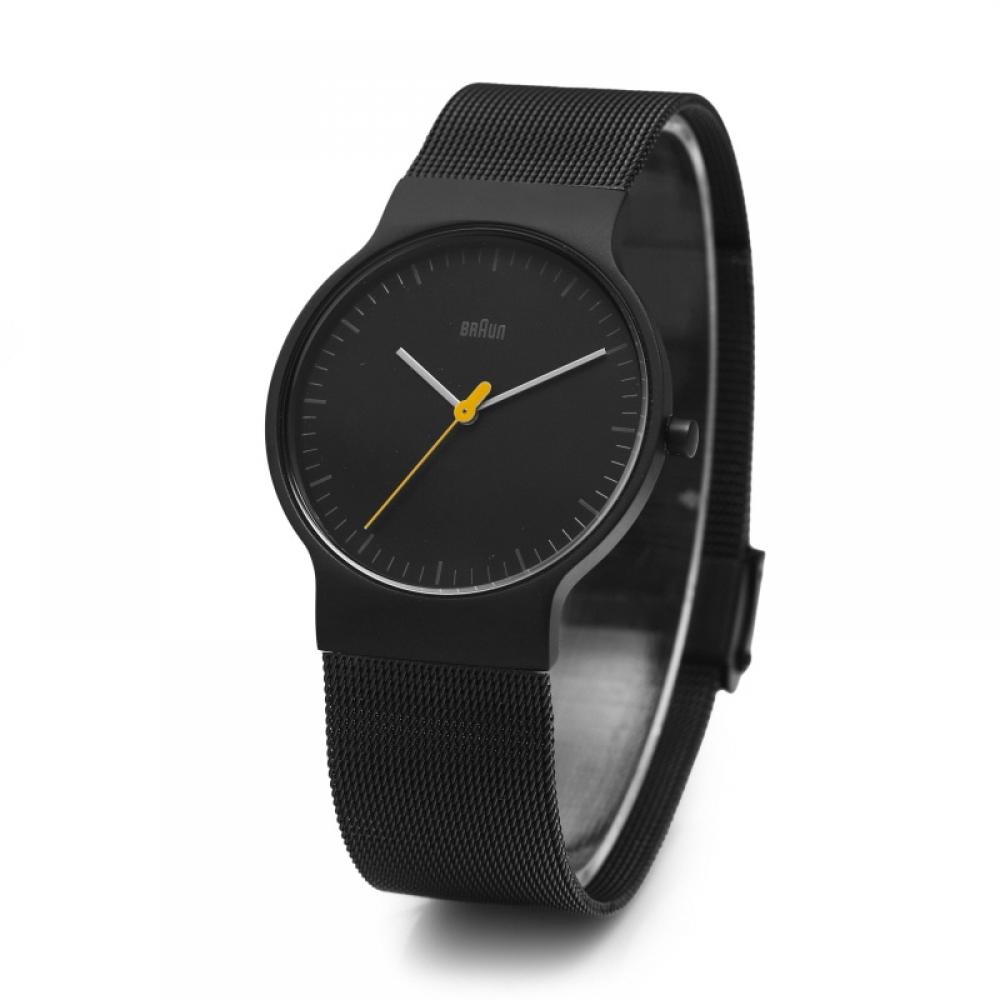 Braun BN0211BKMHG – Klassische, schlanke Public-Metal-Armbanduhr