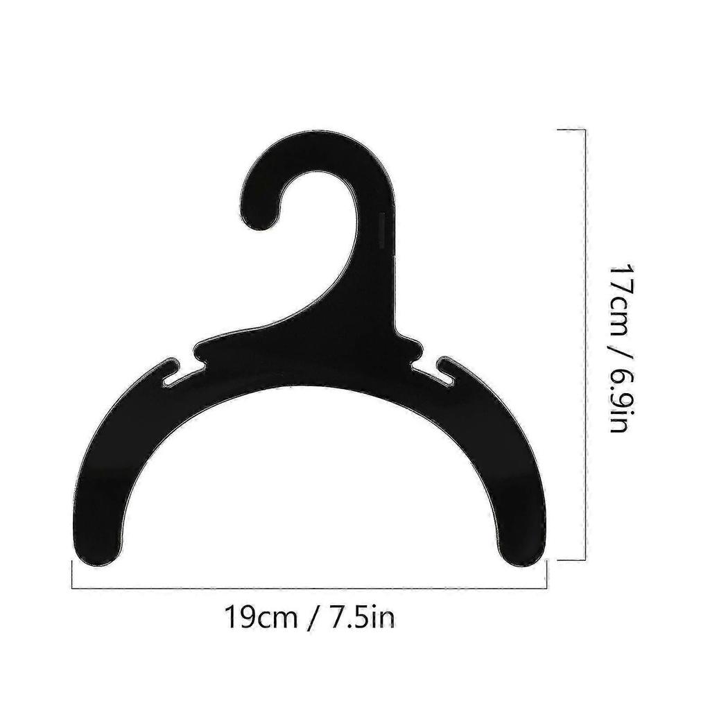 2025 24pcs Pet Apparel Hangers Dog Clothing Hanging Rack Supplies (Black)_Dec
