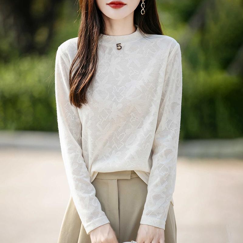 Lettvektsgenser for kvinner - 50 % Mulberry Silke & Polyester-blanding, pustende fritidsgenser