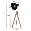 120 Cm Floor Lamp with Mango Wood, Metal Construction Multiple Style Options for Living Room, Bedroom, Home Office Decor