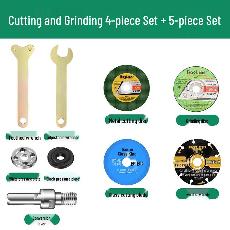 Baolian Electric Drill To Angle Grinder Converter Kit: Chuck, Connecting Rod, and Cutting Attachment