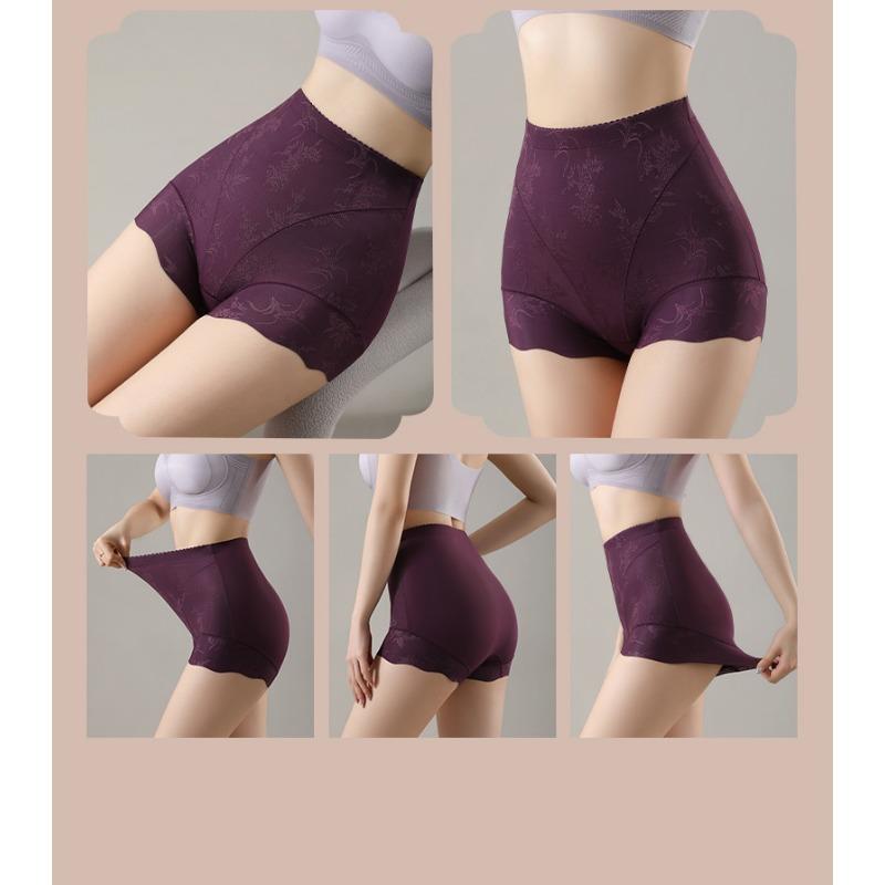 Women High Waisted Jacquard Tummy Control Shapewear Pants