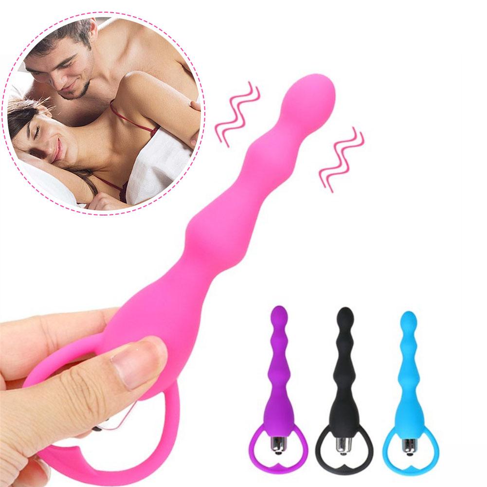 Anal Vibrator Sex Toy for Women Anal Beads Vibrators Gay Prostate Massage Smooth Butt Soft Silicone Plug Silicone Adult Products