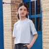 Girls' Embroidered Logo Crewneck T-Shirt