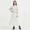 Shop Women S elaStic waiSt Tiered Daily Flare Long Skirt Ivory Egg wSk 21028