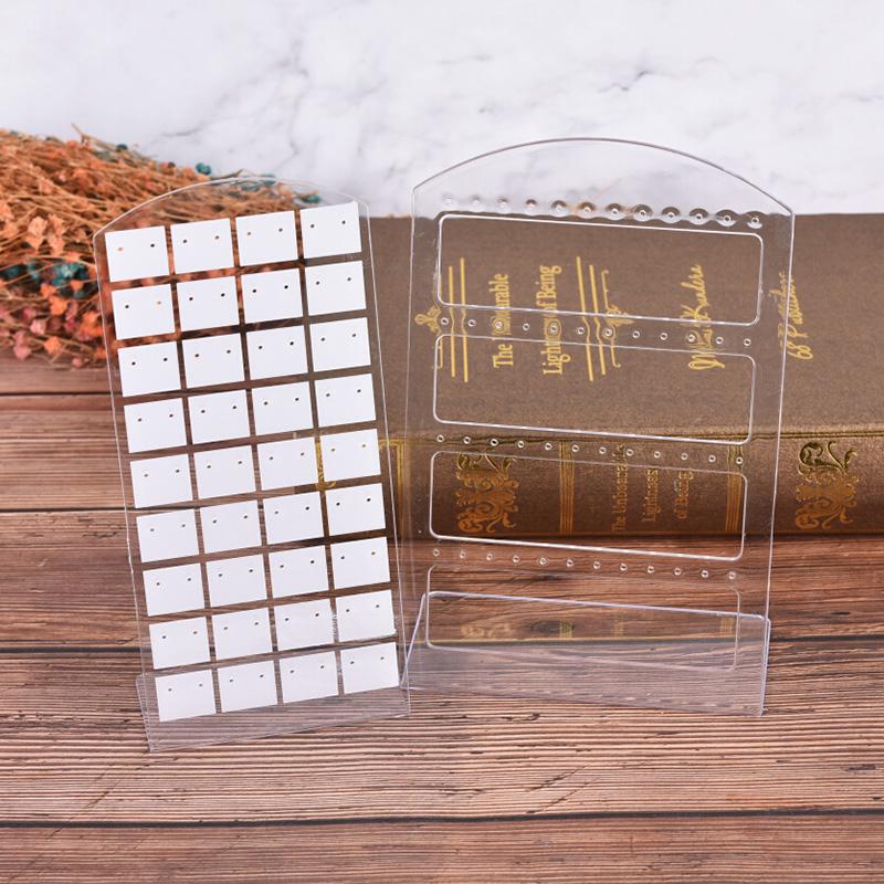 24/48/72 Holes Jewelry Organizer Holder Stand Plastic Earring Display Show Case