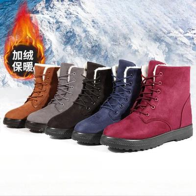 Botas de neve masculinas e femininas, novas botas Martin para o calor do inverno, sapatos grandes de sola grossa 35-44, sapatos jeans para mulheres
