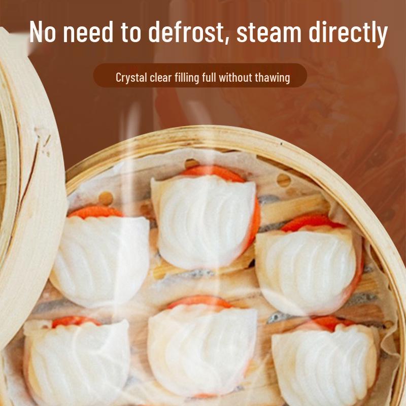 Cantonese Morning Tea Crystal Shrimp Dumplings - Large Shrimp, High-End, Teahouse Style, Semi-Finished Breakfast.