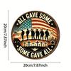 1 Piece Retro Tin Sign Metal Wall Art Decor for Office Living Room Courtyard 20x20 cm
