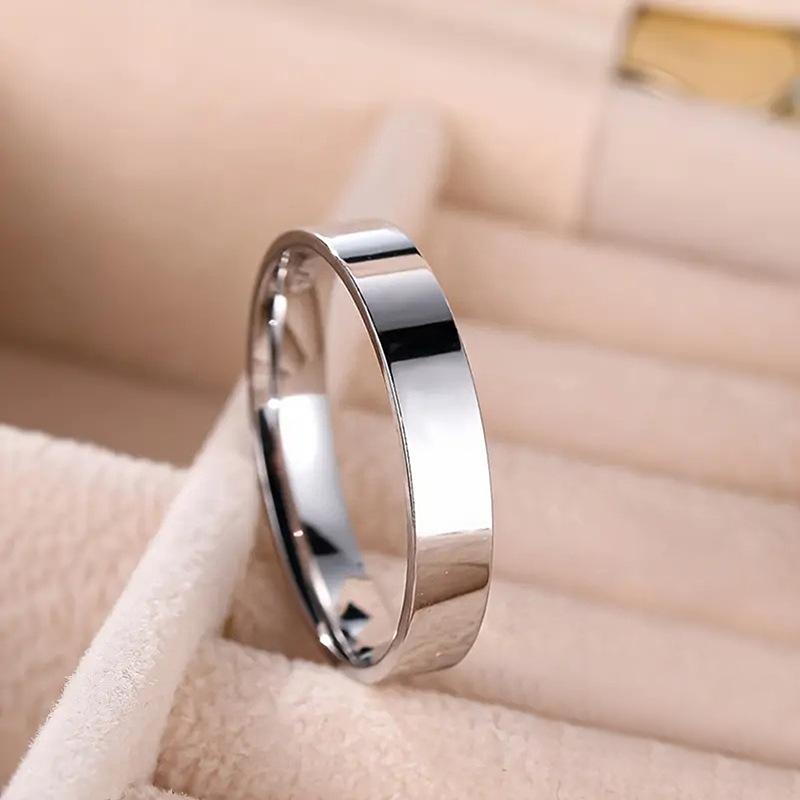 Simple Classic Plain Ring Ring, Unisex Minimalist Ring, Fashionable Daily Matching