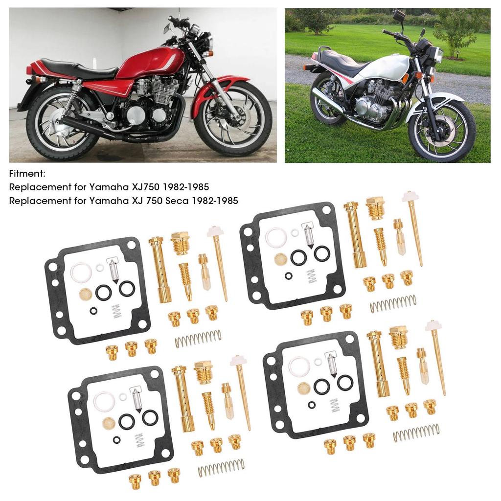 Carburetor Rebuild Kit Motorcycle Carb Overhaul Replacement for Yamaha XJ750 XJ 750 Seca 1982‑1985