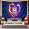 Custom Name Text Tapestry Ipswich Town Personalized Polyester Wall Tapestry For Bedroom And Room