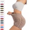 Leopard Print High-Waisted Tummy Control Sports Shorts for Summer Fitness and Yoga