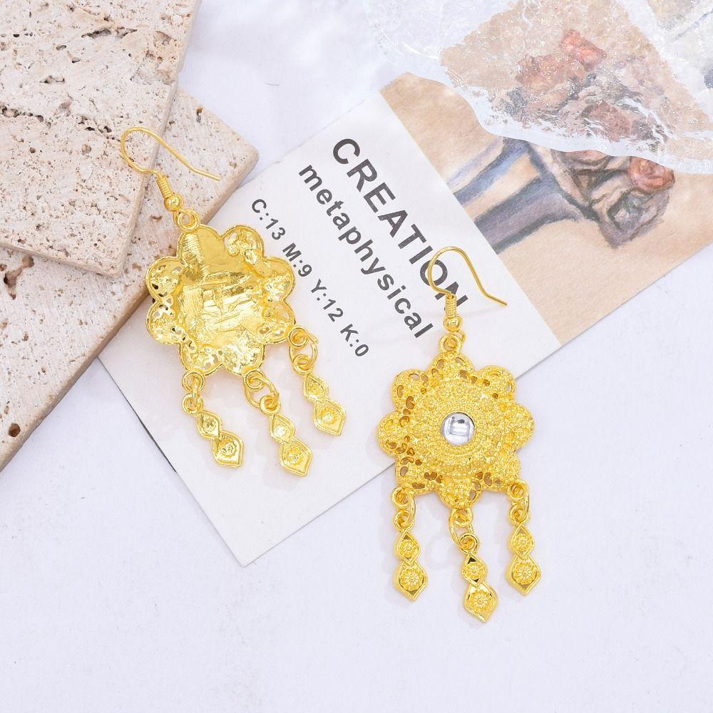 Thai Gold Plated Jewelry Set Zinc Zinc Alloy Women Jewelry Suit  Traditional Thai Clothing Accessories