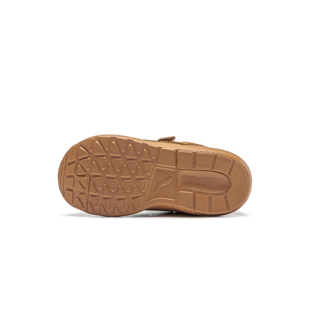 Li Ning Kids Sports Lifestyle Series Little Agan Trendy Low-Top Casual Shoes Kids Casual Shoes Longan-Brown Sandstorm-Brown YKAP148-87