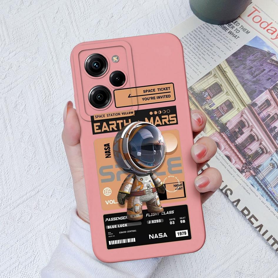 

Чехол для телефона Xiaomi Poco X3 X4 X5 Pro C40 C55 M3 M4 Pro, мягкий жидкий силикон, защитный чехол с защитой от падения, астронавт для Xiaomi Poco, бампер-ракушка Xiaomi Poco M4 Pro 4G