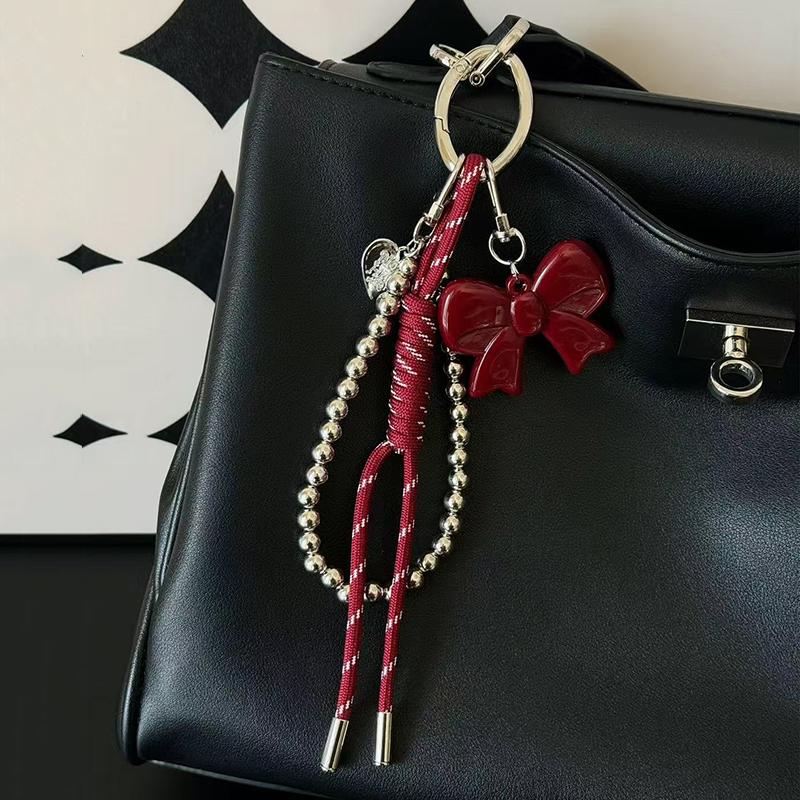 Yogodlns Mini Cute Bow Heart Shaped Backpack Hanging Handbag Pendant Bag Pendant Bags Accessories