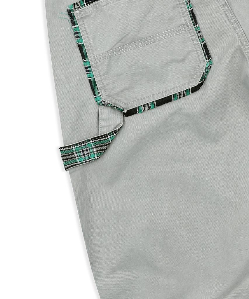 XTONZ Xp308 Check Carpenter Washed Cotton Pants (Light Gray)