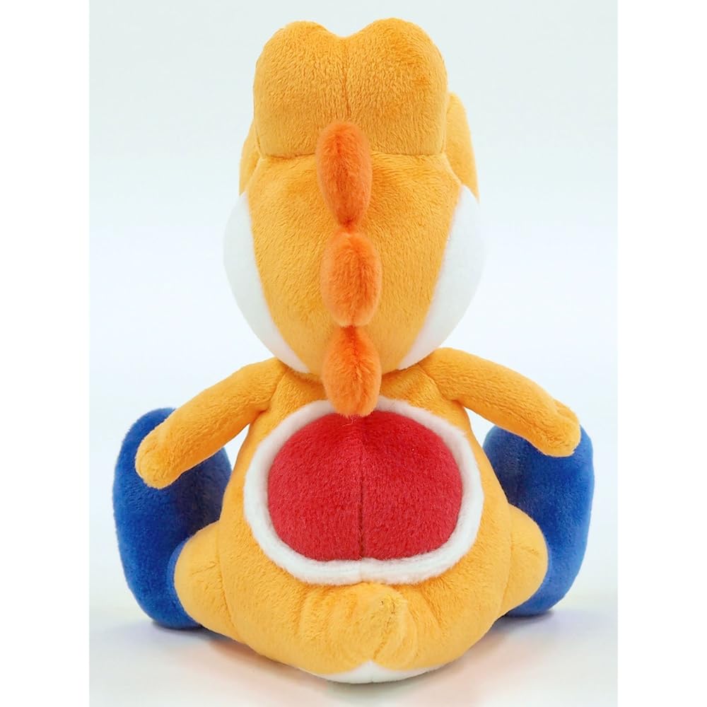 Sanei Boeki Super Mario All Star Collection Orange Yoshi Plush Toy 20cm
