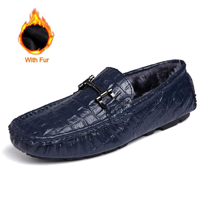 Luxury Crocodile Pattern Leather Men shoes Black Casual Business Shoes Moccasins Breathable Light Driving Shoes for Men Loafers