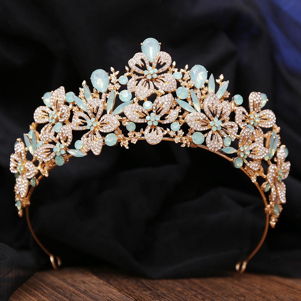 2026 Leaf Rhinestone Crown Headpiece Bridal High Atmospheric Wedding Dress Accessories Princess Hair Crown
