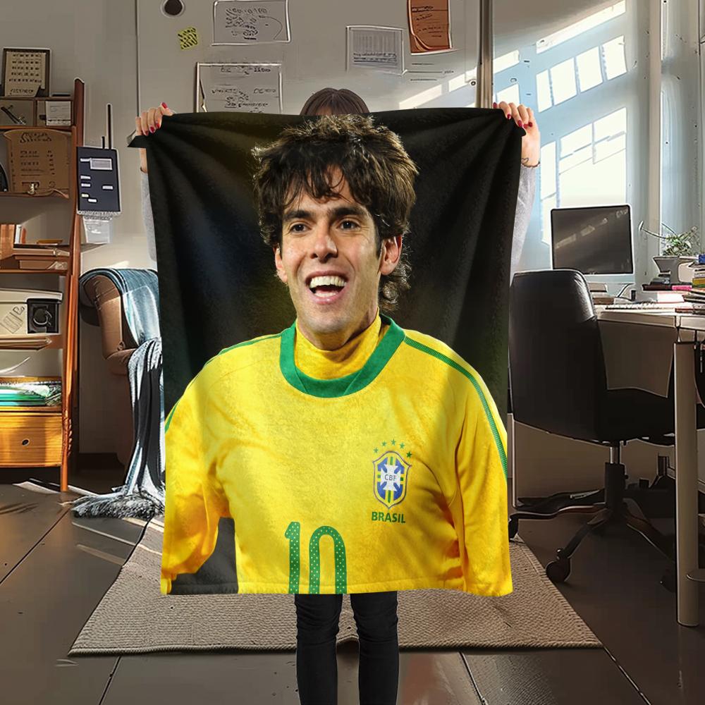 Brazilian footballer Kaká pattern Flannel Blanket, High quality Comfortable for All Seasons, Home Decor, Warmth and Comfort, Perfect for Gifts.