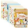 10 Sheets Dress Up Sticker Book, Ocean, Farm Multiple Scenes, Enlightenment Fun Puzzle Student Sticker Book