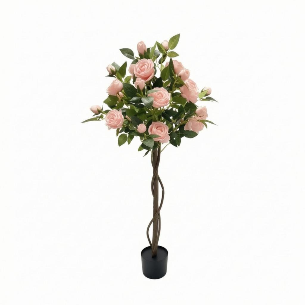 Artificial Rose Tree Lifelike Topiary Decorative