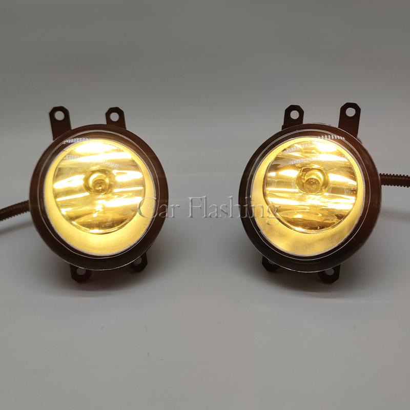 Car LED Fog Light For Toyota 2009 2010 2011 2012 Halogen with Wires Switch Harness Kit Angel Eyes Fog Lamp Cover