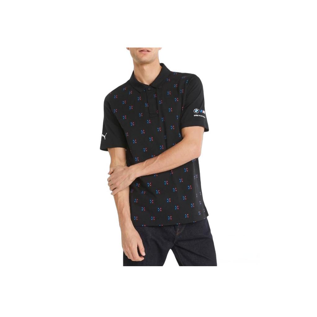 Puma BMW Collaboration Comfortable Cotton Breathable Short Sleeve Polo Shirt Men Polo Shirts Black 533376-01