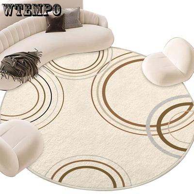 Alfombra Circular Estilo Moderno Sala de Estar Habitación Infantil Dormitorio Alfombra para Gatear Alfombra de Piso de Noche