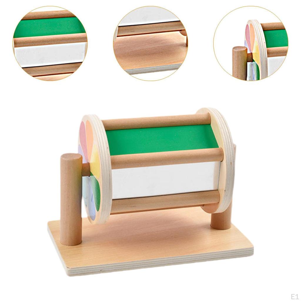 Montessori Rotating Drum Educational Toy Wheel Rolling Sensory Development for 1-3