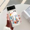 Travel Air Ticket New York Los Angeles Phone Case for Samsung Galaxy Z Flip 3 4 5G Z Flip4 Z Flip5 Entry Permit Shockproof Cover