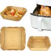 30/50Pcs Fryer Liner Paper Oil-proof Convenient Round Smooth Edges Effective Fryers Steamer Liner for Home