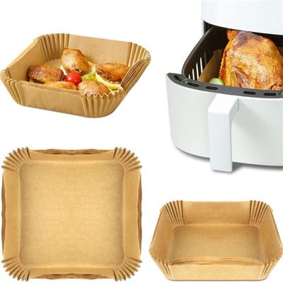 30/50Pcs Fryer Liner Paper Oil-proof Convenient Round Smooth Edges Effective Fryers Steamer Liner for Home