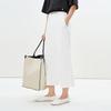 LESS Women's Cotton Wide-Leg Cropped Commuter Pants