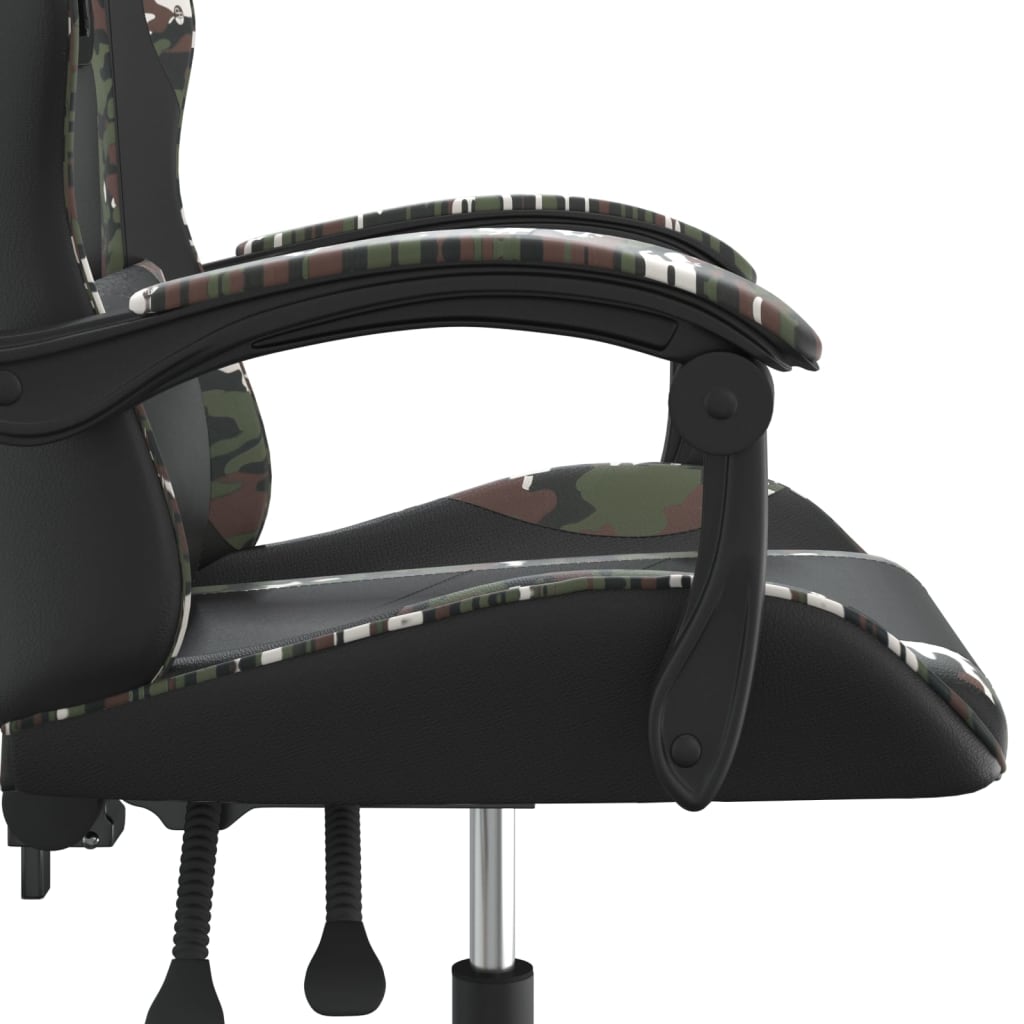 Gaming Chair Black and Camouflage Faux Leather\