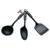 3 Piece Nylon Kitchen Utensil Set Heat Resistant Ladle Spoon Slotted Turner Dishwasher Safe Scratch Resistant Non Stick Cookware