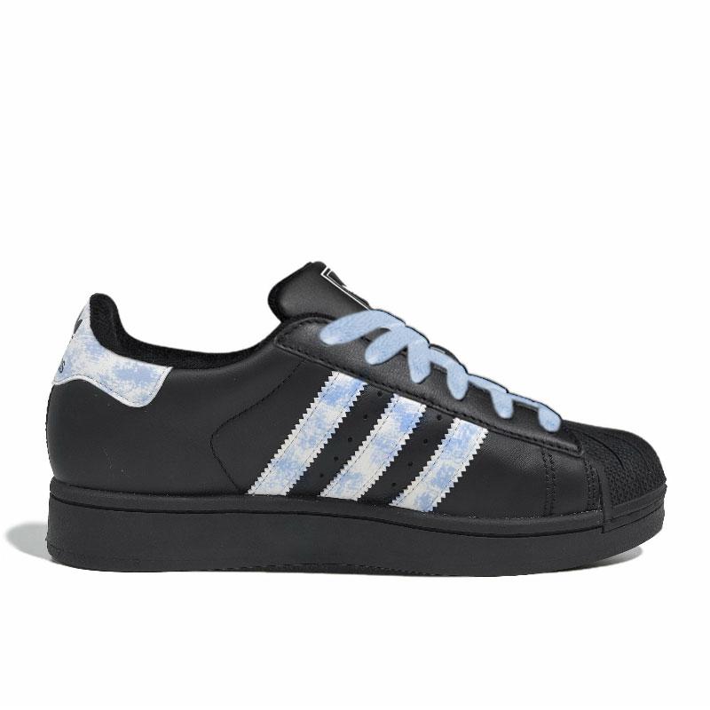 Adidas Originals Superstar 2 Ink Dyed Blue Silk Abrasion Resistant, Lightweight, Balanced Low top Skateboard Shoes JI0079(Team1267-)