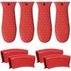 8 Pack Cast Iron Handle Cover, Silicone Hot Handle Holder, Assist Handle Holder, Non-Slip Pot Holder Sleeve, Pot Handle Covers Heat Resistant