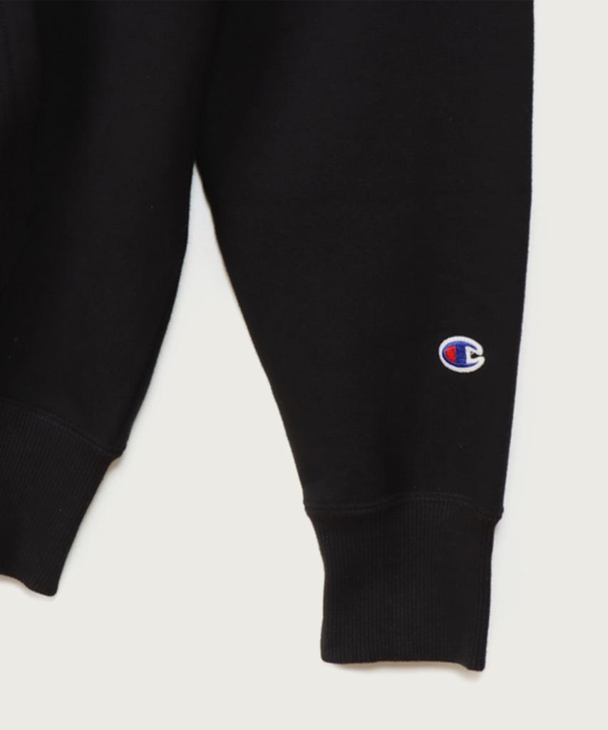 Champion Basic C Logo Regular Fit Zip-Up Hoodie Off Black