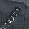 CHANEL CC Mark logo chocolate bar Tote Bag Shoulder Bag cotton / Leather Black