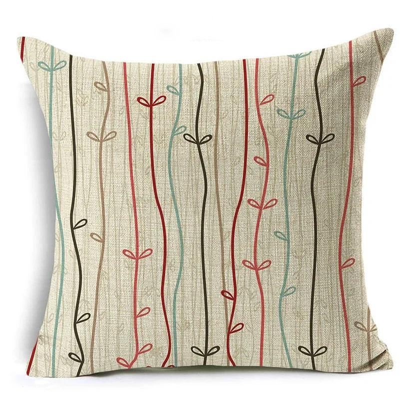 Mandala Graffiti Cushion Cover 45x45cm Linen Decorative Pillow Cover Sofa Bed Pillow Case